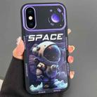 For iPhone XS Max Astronaut Pattern Large Window TPU Phone Case(Purple) - 1