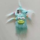 For iPhone 12 Tied Hairstyle Plush Monster TPU Phone Case(Green) - 1