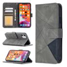 For iPhone 11 Rhombus Texture Magnetic Buckle Horizontal Flip Leather Case with Holder & Card Slots & Wallet & Photo Frame(Grey) - 1