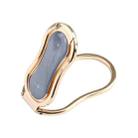Foldable Metal Ring Buckle Desktop Mobile Phone Holder(Blue) - 1