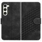 For Samsung Galaxy S24+ 5G YX0060 Elephant Head Embossed Phone Leather Case with Lanyard(Black) - 1
