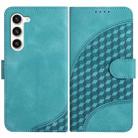 For Samsung Galaxy S24+ 5G YX0060 Elephant Head Embossed Phone Leather Case with Lanyard(Light Blue) - 1