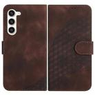 For Samsung Galaxy S24+ 5G YX0060 Elephant Head Embossed Phone Leather Case with Lanyard(Coffee) - 1