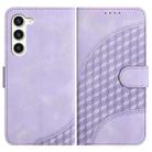 For Samsung Galaxy S24 5G YX0060 Elephant Head Embossed Phone Leather Case with Lanyard(Light Purple) - 1
