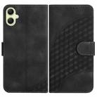 For Samsung Galaxy A05 YX0060 Elephant Head Embossed Phone Leather Case with Lanyard(Black) - 1