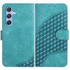 For Samsung Galaxy A54 5G YX0060 Elephant Head Embossed Phone Leather Case with Lanyard(Light Blue) - 1