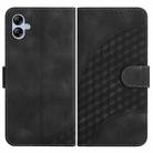 For Samsung Galaxy A04e YX0060 Elephant Head Embossed Phone Leather Case with Lanyard(Black) - 1