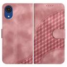 For Samsung Galaxy A03 Core YX0060 Elephant Head Embossed Phone Leather Case with Lanyard(Pink) - 1