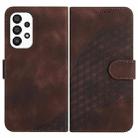 For Samsung Galaxy A33 5G YX0060 Elephant Head Embossed Phone Leather Case with Lanyard(Coffee) - 1