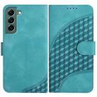 For Samsung Galaxy S22+ 5G YX0060 Elephant Head Embossed Phone Leather Case with Lanyard(Light Blue) - 1