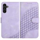 For Samsung Galaxy A13 5G YX0060 Elephant Head Embossed Phone Leather Case with Lanyard(Light Purple) - 1