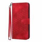 For Samsung Galaxy S21 5G YX0060 Elephant Head Embossed Phone Leather Case with Lanyard(Red) - 2