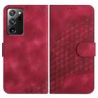 For Samsung Galaxy Note20 Ultra YX0060 Elephant Head Embossed Phone Leather Case with Lanyard(Rose Red) - 1