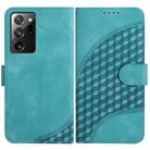 For Samsung Galaxy Note20 Ultra YX0060 Elephant Head Embossed Phone Leather Case with Lanyard(Light Blue) - 1