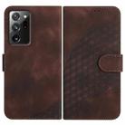 For Samsung Galaxy Note20 Ultra YX0060 Elephant Head Embossed Phone Leather Case with Lanyard(Coffee) - 1