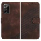 For Samsung Galaxy Note20 YX0060 Elephant Head Embossed Phone Leather Case with Lanyard(Coffee) - 1