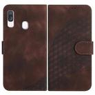 For Samsung Galaxy A40 YX0060 Elephant Head Embossed Phone Leather Case with Lanyard(Coffee) - 1