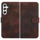 For Samsung Galaxy A35 YX0060 Elephant Head Embossed Phone Leather Case with Lanyard(Coffee) - 1