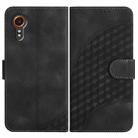 For Samsung Galaxy Xcover7 5G YX0060 Elephant Head Embossed Phone Leather Case with Lanyard(Black) - 1