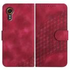 For Samsung Galaxy Xcover7 5G YX0060 Elephant Head Embossed Phone Leather Case with Lanyard(Rose Red) - 1