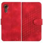 For Samsung Galaxy Xcover7 5G YX0060 Elephant Head Embossed Phone Leather Case with Lanyard(Red) - 1