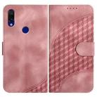 For Xiaomi Redmi 7 YX0060 Elephant Head Embossed Phone Leather Case with Lanyard(Pink) - 1
