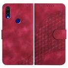 For Xiaomi Redmi 7 YX0060 Elephant Head Embossed Phone Leather Case with Lanyard(Rose Red) - 1