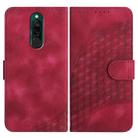 For Xiaomi Redmi 8 YX0060 Elephant Head Embossed Phone Leather Case with Lanyard(Rose Red) - 1