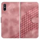 For Xiaomi Redmi 9A/9AT/9i YX0060 Elephant Head Embossed Phone Leather Case with Lanyard(Pink) - 1