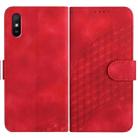 For Xiaomi Redmi 9A/9AT/9i YX0060 Elephant Head Embossed Phone Leather Case with Lanyard(Red) - 1