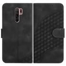For Xiaomi Redmi 9/9 Prime/Poco M2 YX0060 Elephant Head Embossed Phone Leather Case with Lanyard(Black) - 1