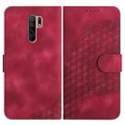 For Xiaomi Redmi 9/9 Prime/Poco M2 YX0060 Elephant Head Embossed Phone Leather Case with Lanyard(Rose Red) - 1