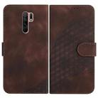 For Xiaomi Redmi 9/9 Prime/Poco M2 YX0060 Elephant Head Embossed Phone Leather Case with Lanyard(Coffee) - 1