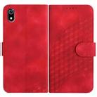 For Xiaomi Redmi 7A YX0060 Elephant Head Embossed Phone Leather Case with Lanyard(Red) - 1