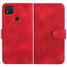 For Xiaomi Redmi 9C/9C NFC/Poco C3 YX0060 Elephant Head Embossed Phone Leather Case with Lanyard(Red) - 1