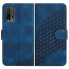 For Xiaomi Redmi 9T/Poco M3 YX0060 Elephant Head Embossed Phone Leather Case with Lanyard(Royal Blue) - 1