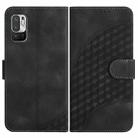 For Xiaomi Redmi 10/10 Prime YX0060 Elephant Head Embossed Phone Leather Case with Lanyard(Black) - 1