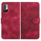 For Xiaomi Redmi 10/10 Prime YX0060 Elephant Head Embossed Phone Leather Case with Lanyard(Rose Red) - 1