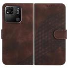 For Xiaomi Redmi 10A 4G YX0060 Elephant Head Embossed Phone Leather Case with Lanyard(Coffee) - 1
