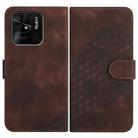 For For Xiaomi Redmi 10C 4G Global/10 India YX0060 Elephant Head Embossed Phone Leather Case with Lanyard(Coffee) - 1