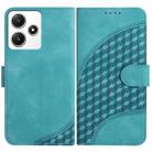 For Xiaomi Redmi 12 4G/5G/Note 12R YX0060 Elephant Head Embossed Phone Leather Case with Lanyard(Light Blue) - 1