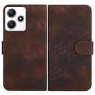 For Xiaomi Redmi 12 4G/5G/Note 12R YX0060 Elephant Head Embossed Phone Leather Case with Lanyard(Coffee) - 1