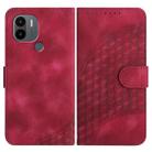 For Xiaomi Redmi A1+ YX0060 Elephant Head Embossed Phone Leather Case with Lanyard(Rose Red) - 1