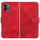 For Xiaomi Redmi A1+ YX0060 Elephant Head Embossed Phone Leather Case with Lanyard(Red) - 1