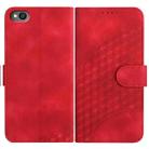 For Xiaomi Redmi Go YX0060 Elephant Head Embossed Phone Leather Case with Lanyard(Red) - 1