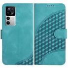 For Xiaomi Redmi K50 Ultra/12T/12T Pro YX0060 Elephant Head Embossed Phone Leather Case with Lanyard(Light Blue) - 1