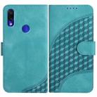 For Xiaomi Redmi Note 7/7 Pro YX0060 Elephant Head Embossed Phone Leather Case with Lanyard(Light Blue) - 1