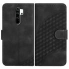 For Xiaomi Redmi Note 8 Pro YX0060 Elephant Head Embossed Phone Leather Case with Lanyard(Black) - 1