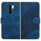 For Xiaomi Redmi Note 8 Pro YX0060 Elephant Head Embossed Phone Leather Case with Lanyard(Royal Blue) - 1