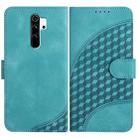 For Xiaomi Redmi Note 8 Pro YX0060 Elephant Head Embossed Phone Leather Case with Lanyard(Light Blue) - 1